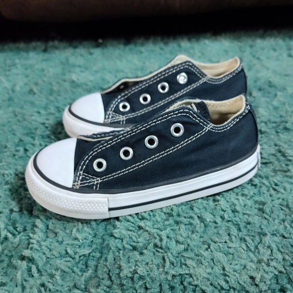 Converse Other - Converse All Star Little Kids Black Canvas Sneakers 7